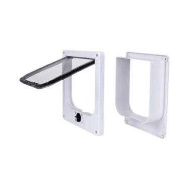 Imagem de Porta Para Gatos Retrátil Em Plástico ABS Com 4 Modos De Bloqueio, Por