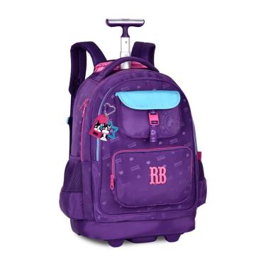 Imagem de Mochila de Rodinhas Escolar Rebecca Bonbon Jacquard chaveiros-Feminino