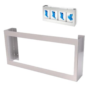 Imagem de AUNMAS Suporte para Caixa de Luvas, Dispensador de Luvas Montado na Parede de Aço Inoxidável, Prateleira para Casa, Laboratório, Restaurante