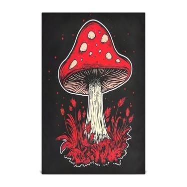 Imagem de xigua Conjunto de 1 panos de prato de cozinha Magic Mushroom, toalhas de cozinha macias e altamente absorventes de secagem rápida para limpeza de pratos e limpeza manual, 71 x 45 cm