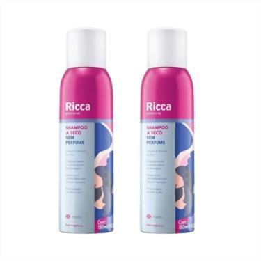 Imagem de Kit Ricca Shampoo A Seco Sem Perfume 150ml 2 Unidades