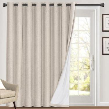 Imagem de Cortinas PrinceDeco 100% Blackout Linen Look W254 x L274cm