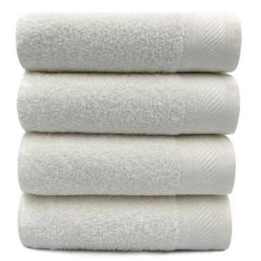 Imagem de Kit Com 04 Toalhas De Banho Gigante / (Branca)