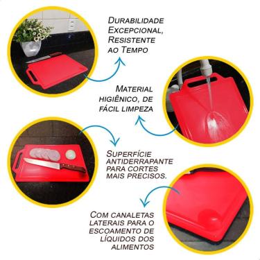 Imagem de Kit 3 Tábuas Frios Tábua Churrasco Corte Carne Cozinha