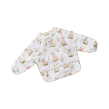 Imagem de Babadores Impermeáveis Para Bebês, Avental De Manga Longa Para Aliment