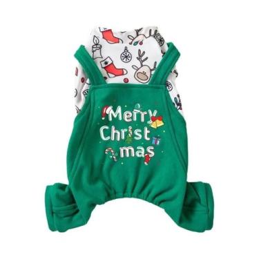 Imagem de Vestido Floral De Natal Para Cães, Saia Quente De Outono/Inverno Com Q