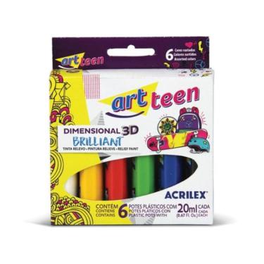 Imagem de Tinta Dimensional Briliante 6 Cores - Acrilex