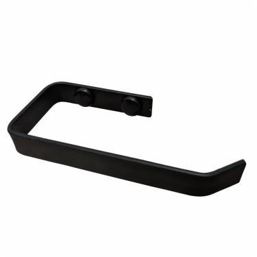 Imagem de Porta Papel Higiênico Parede Banheiro Preto Fosco Supremo