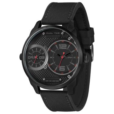 Imagem de Relógio Lince Masculino Dual Time Preto Mrnh214l50 Pvpx