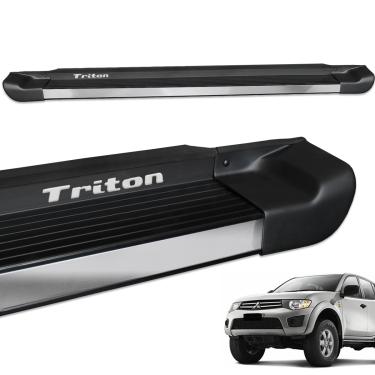 Imagem de Estribo Lateral L200 Triton 2008 a 2018 Preto Fosco Personalizado