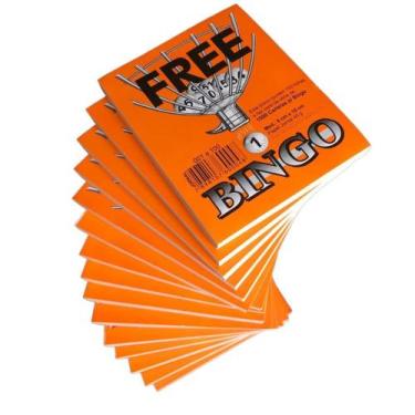 Imagem de Cartela De Bingo Com 500 Folhas Free Bingo 11x10cm Cor Única