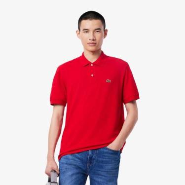 Imagem de Camisa Polo L.12.12 Light Piqué Ajuste Clássico - Lacoste, L, Vermelho