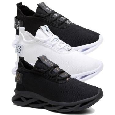 Imagem de Tênis Masculino Esportivo Academia e Corrida - Lorenzzo Lopez, Preto, 