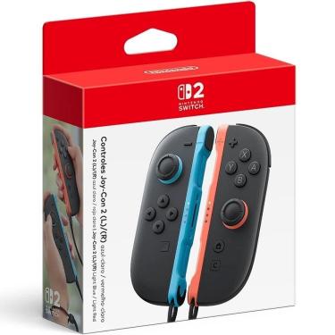 Imagem de Controle Switch Joy-Con 2 Azul Claro e Vermelho Claro, NINTENDO
