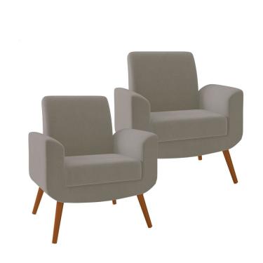 Imagem de Kit 2 Poltronas Turim em Madeira de Eucalipto Movellu Home