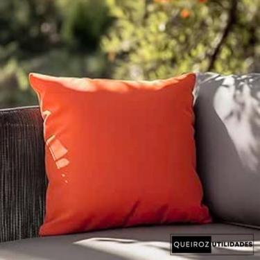 Imagem de Almofadas Laranja Fluor 40x40 com Refil + Capa  Conforto e Estilo para