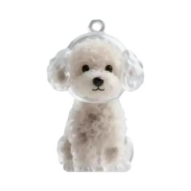 Imagem de Chaveiro Cápsula Transparente Kawaii Para Pelos De Animais De Estimaçã