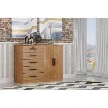 Imagem de Cômoda Para Quarto Com Sapateira 5 Gavetas - Space-cumaru - Móveis Horizonte