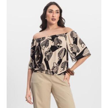 Imagem de Blusa Feminina Ciganinha Infinita Cor Preto, M, Preto