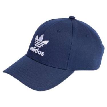 Imagem de Boné Adidas Trefoil Baseball Azul Escuro e Branco-Masculino