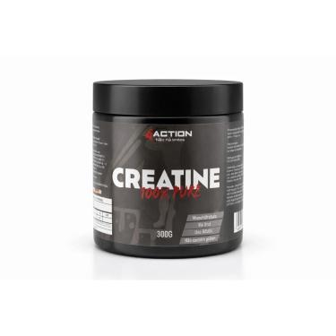 Imagem de Creatina Monohidratada 4Action 300g Pura Suplemento em Pó-Unissex