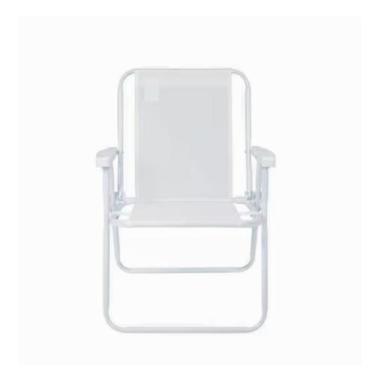 Imagem de Cadeira de Praia Alta em Aço 110 kg Branca - Mor