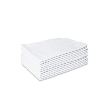 Imagem de Flanela Branca Algodão 28x38cm com 12 Unidades Caebi