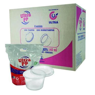 Imagem de Pote Descartável 145ml c/ Tampa - Ideal Congelados, Doces - Ultra Copo