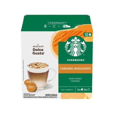 Imagem de Cápsula Nescafé Dolce Gusto Caramel Macchiato Starbucks Café com Leite