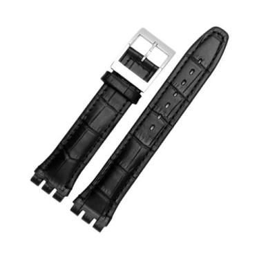 Imagem de Pulseira De Relógio Esportiva Unissex De Couro Genuíno (17mm/19mm) À P