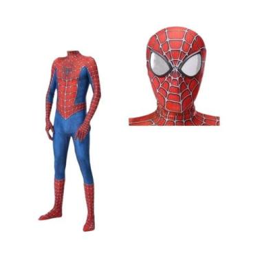 Imagem de Fantasia De Cosplay Do Homem-Aranha Para Adultos, Traje Zentai Do Supe