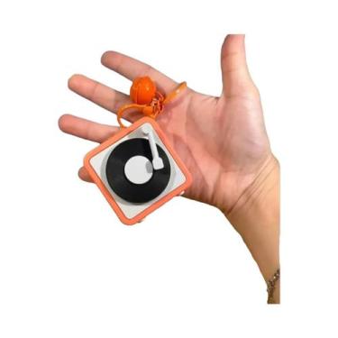 Imagem de Chaveiro Retro De Gravador De Fita, Mini Caixa De Música, Pingente, Or