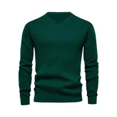 Imagem de Novo moletom masculino com gola redonda, cor sólida, grande, primavera