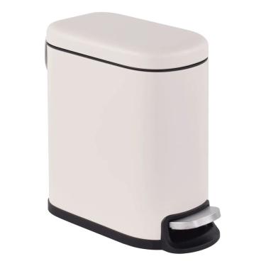 Imagem de Lixeira Banheiro 5l Bege Aco 29x14cm Com Pedal - Slim