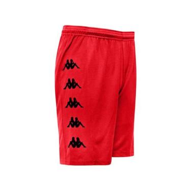 Imagem de Calção de Futebol Kappa Long Masculino - Vermelho