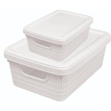 Imagem de Caixa Organizadora Com Tampa Multiuso Reforçada Jaguar Banheiro Gelade