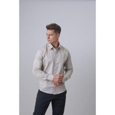 Imagem de Camisa Social França Masculina Slim Manga Longa Elegante-Masculino