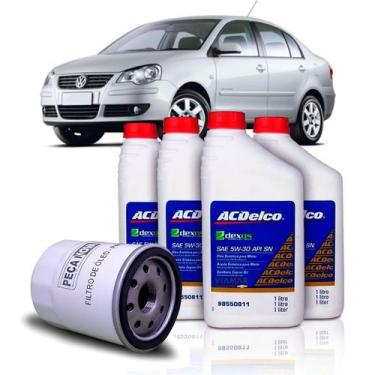 Imagem de Kit Troca Oleo 5w-40 Api Sn Filtro De Nova Polo 2007 A 2014 Kit2047 - 