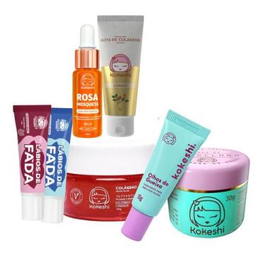 Imagem de Kit Renovadores Colágeno Lábios de Fada Rosa Mosqueta Kokeshi - Kokesh