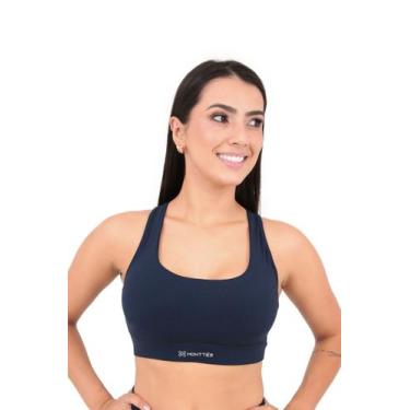 Imagem de Top Feminino Flow Monttês Poliamida, Marinho, GG