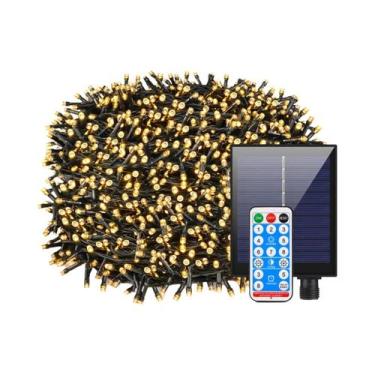Imagem de Luzes De Fada Solares À Prova d'Água Para Exterior 100M Com Carregamen