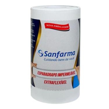 Imagem de Esparadrapo Impermeavel Sanfarma Branco 100mm x 4,5m 12 Unid