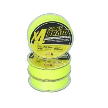 Imagem de Linha lumis super braid multifilamento 4x amarela 150m