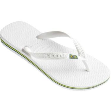 Imagem de Chinelo Havaianas Top Brasil Branca Feminino - Original, Branco, 33/34