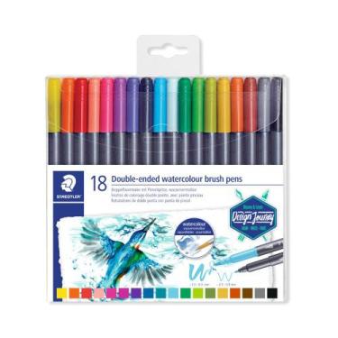 Imagem de Caneta Brush Aquarelável Staedtler Dual Marsgraphic 18 Cores