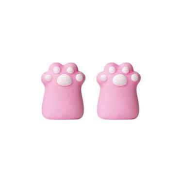 Imagem de Apontador Escolar Meow Formato Patinha Emborrachado Tris Unidade/Kit, 