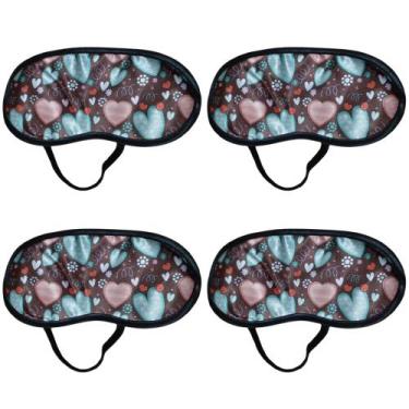 Imagem de Kit 4 Máscara De Dormir Colorida Tapa Olhos Anti Claridade - Rio Tijuc