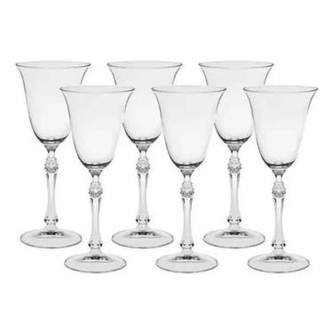 Imagem de Conjunto com 6 Taças para Vinho Branco Parus em Cristal 185ml - Bohemi