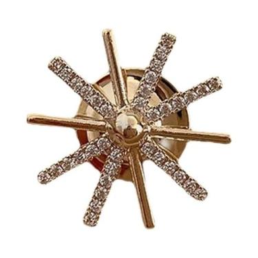 Imagem de Broche De Flor Feminino Com Laço Em Metal, Pin De Lapela Anti-reflexo,