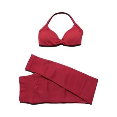 Imagem de Conjunto De Fitness Para Mulheres Com Sutiã Esportivo Sem Costura E Le